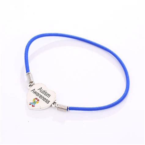 Autism Heart Charm Stretch Bracelet – The Awareness Store