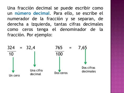 Fracciones decimales