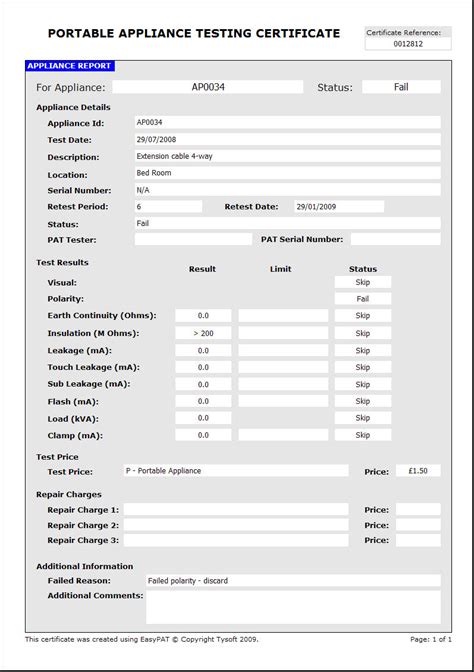 Pat Testing Labels Template - Detrester.com