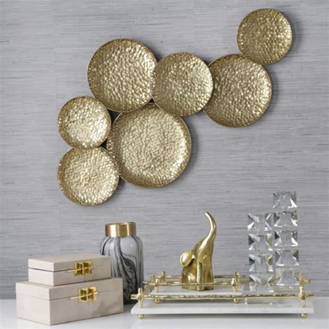 Metal 40 Multi Circle Wall Decor Gold Wb Sagebrook Home 14057