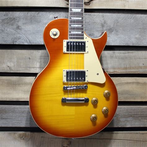 Used Vintage V100 LP-Style Electric Guitar Sunburst with Hardshell Case
