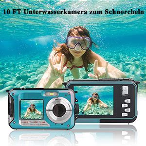 Unterwasserkamera Full HD 2 7K 48MP 10FT Kamera Wasserdicht Dual Screen