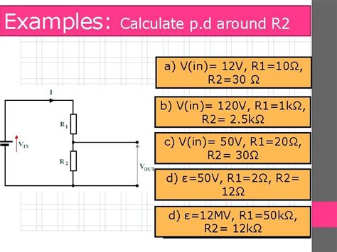 A Level Physics Electrical Quantities Potential Dividers Objectives