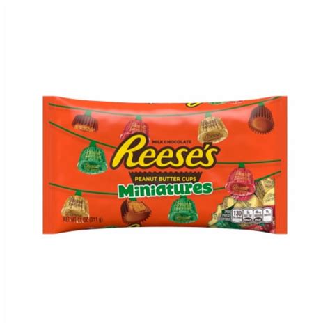 Reese S Peanut Butter Cups Holiday Candy Miniatures Bag 1 Bag 11 Oz Kroger