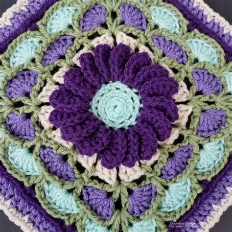 Flower Trellis Square Free Crochet Pattern The Purple Poncho