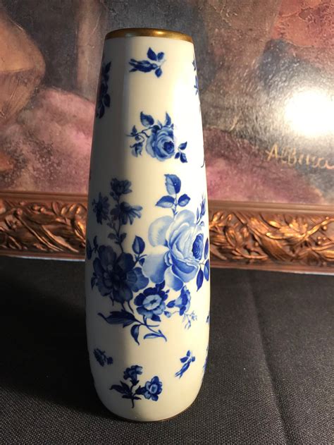 Royal Porzellan Bavaria Vase Kpm Handarbeit Echt Cobalt With Gold