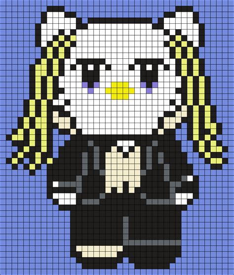 Riff Raff Hello Kitty From Rocky Horror Picture Show Sq Bead Pattern