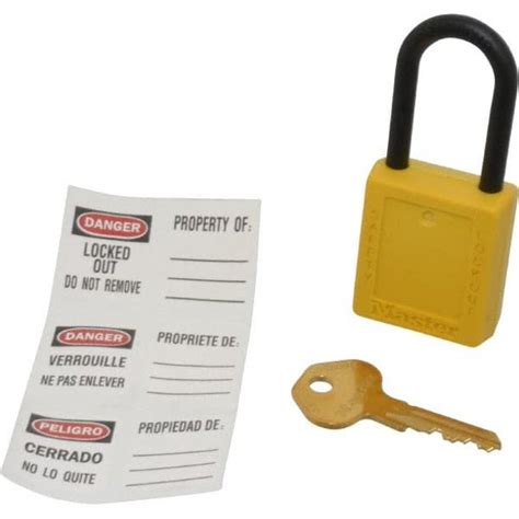 Master Lock Yellow Dielectric Zenex Safety Lockout Tagout Padlock