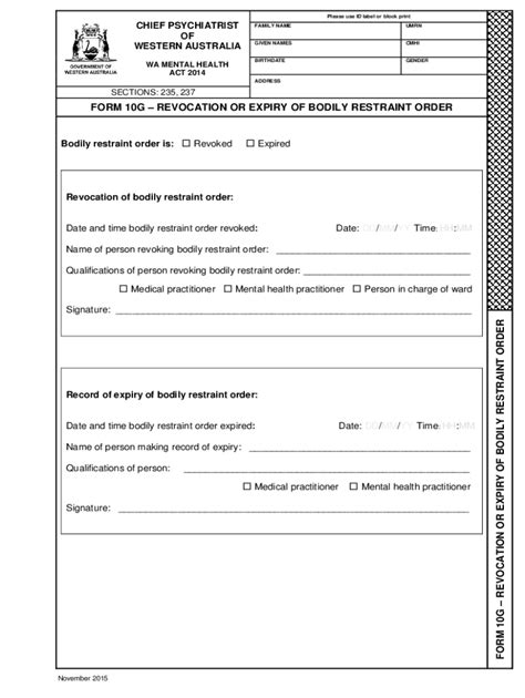 Fillable Online Mental Health Act List Of Forms Fax Email Print