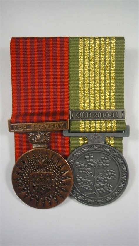 Bravery Medal, National Emergency Medal + Ribbon Bar - The Medalist ...