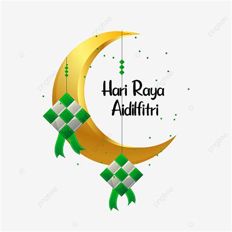 Hari Raya Aidilfitri Ilustraci N Con Luna Y Ketupat Png Asi Tico