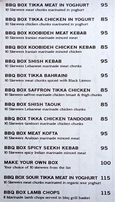 Menu At Khatoon Restaurant Dubai B St