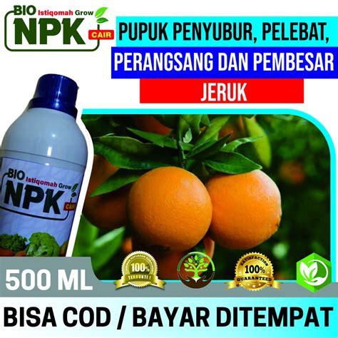 Jual Pupuk Npk Istiqomah Grow Ml Pupuk Booster Jeruk Organik Agar