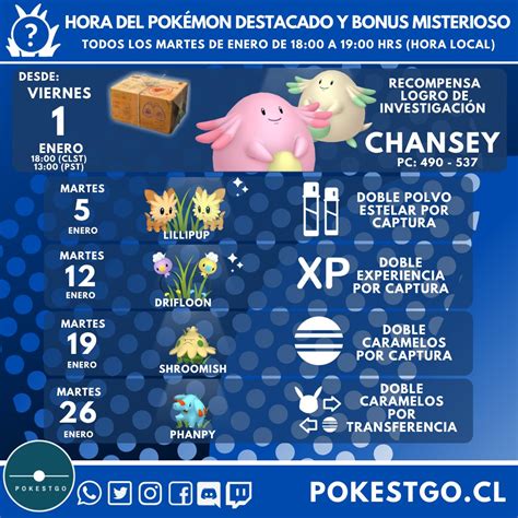 Pokestgo On Twitter Durante El Mes De Enero Tendremos Unas Horas