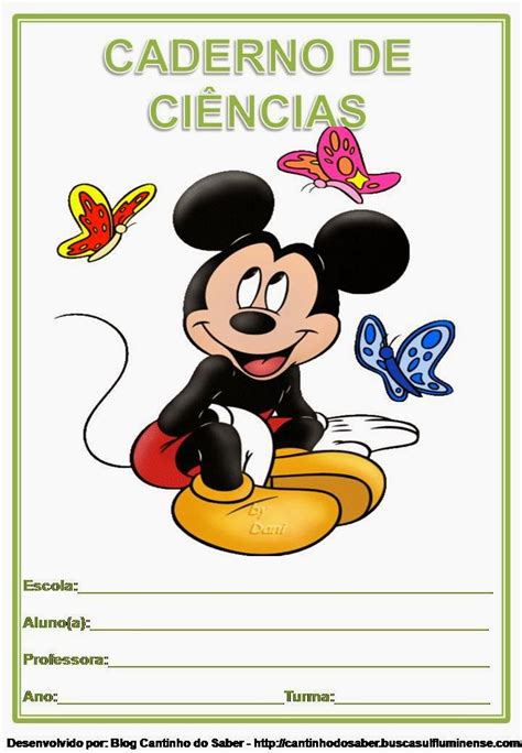 Capa Infantil Para Caderno De Ci Ncias Desenhos Para Colorir