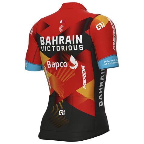 Bahrain Victorious Short Sleeve Jersey Pr S Red Black