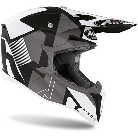 Casco Moto Cross Enduro Airoh Wraap Raze Nero Opaco Vendita Online