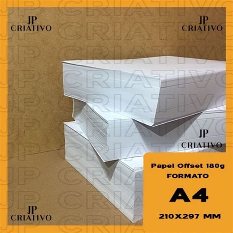 Papel Offset 180g Tam A4 pct c 500 Folhas Escorrega o Preço