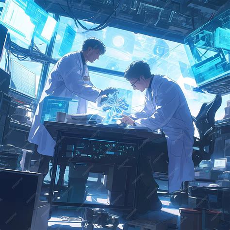 Premium Photo | Innovative Genius Two Scientists Collaborate on a ...