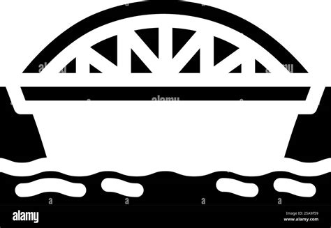 bowstring bridge glyph icon vector bowstring bridge sign isolated