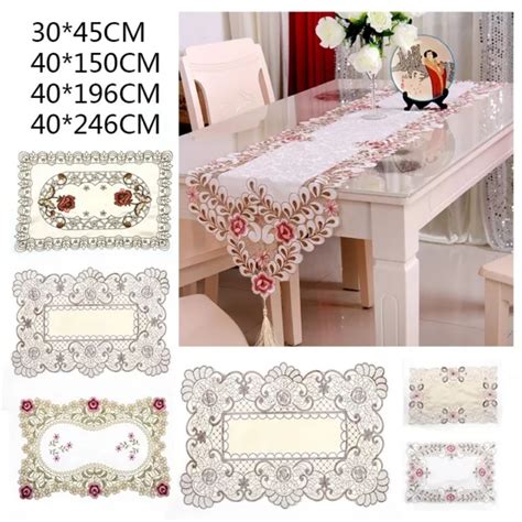 TABLE DE COUREUR creuse brodée florale gaz douce coupe dentelle tissu