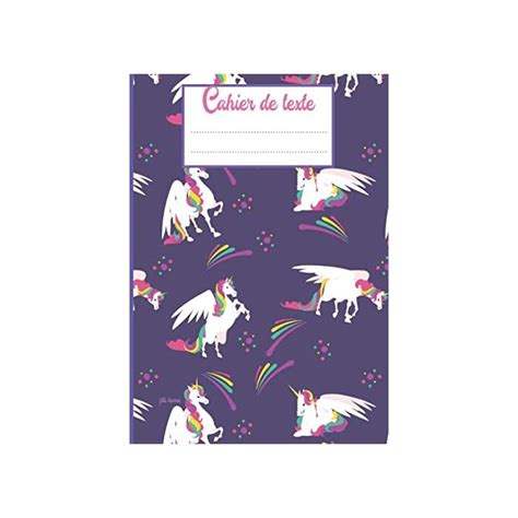 Buy Cahier de texte fille licorne pour la rentrée des classes thème