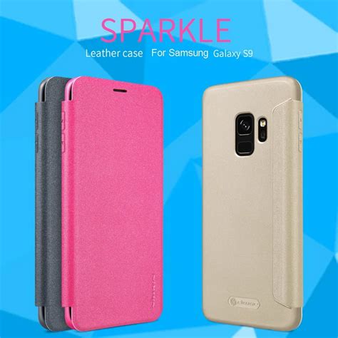 For Samsung Galaxy S9 S9 Plus Flip Leather Case Original Nillkin Sparkle Series Fashion Flip