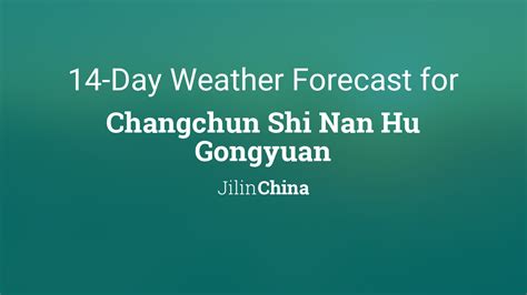 Changchun Shi Nan Hu Gongyuan, Jilin, China 14 day weather forecast