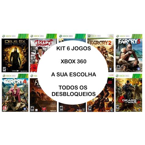 Kit 6 Jogos Xbox360 Desbloq Leia Atentamente As Imagens E O Anuncio