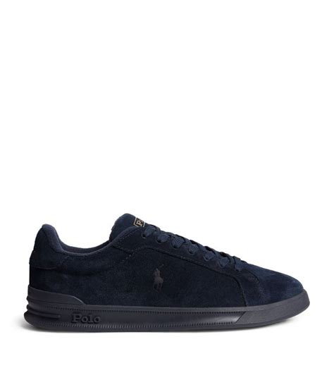 Buy Ralph Lauren Suede Heritage Court Sneakers Navy At 29 Off