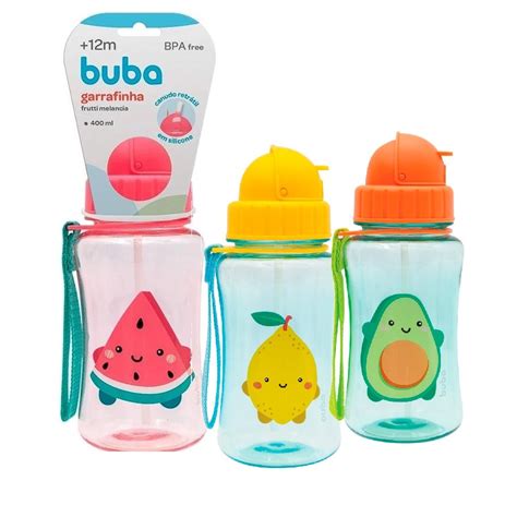 Garrafinha Buba Canudo - Garrafinha Infantil Com Canudo Frutti Buba | Shopee Brasil