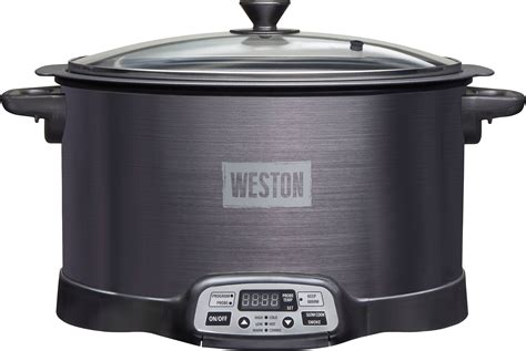 Weston - 2-in-1 Indoor Smoker and Slow Cooker - STAINLESS STEEL - Sansujyuku