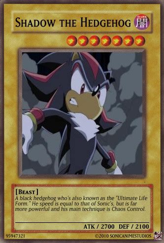 Shadow Yugioh Card by SonicAnimeStudios on DeviantArt