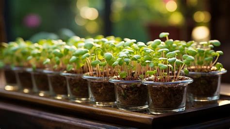 Premium AI Image | Hydroponic Microgreens Growth