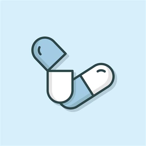 Capsule Medical Minimal Flat Icon Vector Art At Vecteezy