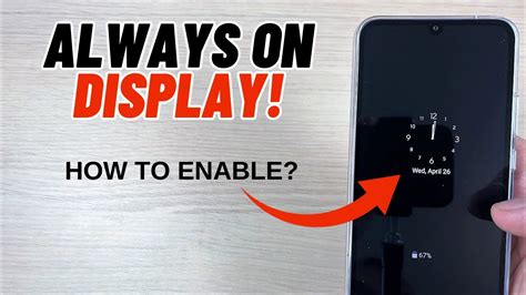 How To Enable Always On Display Aod On Samsung Galaxy A A Youtube