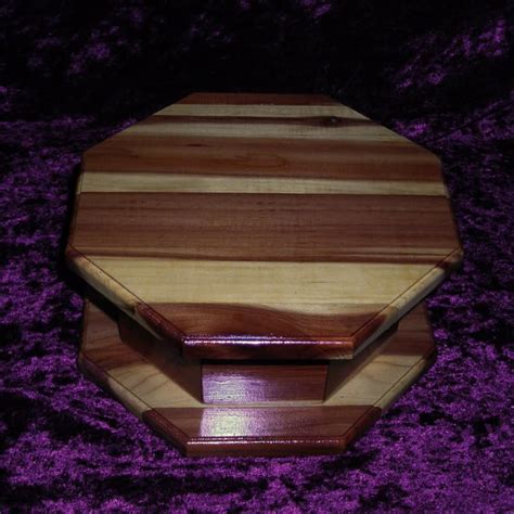 TREASURE BOX CEDAR OCTAGON Arkansas Crystal Works Genn John