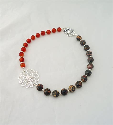 Carnelian and Jasper Necklace Handmade Carnelian and Jasper - Etsy