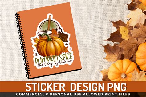 Pumpkin Spice Sticker Design Graphic by Regulrcrative · Creative Fabrica