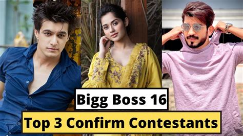 Bigg Boss 16 Top 3 Confirm Contestants Name Revealed Jannat Zubair