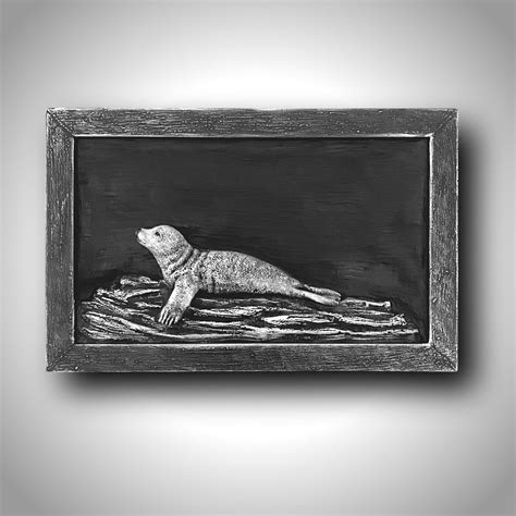 Seal Sculpture Wall Art Highly Detailed Hand Painted Etsy