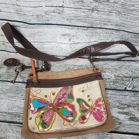 Fossil Butterfly Crossbody Bag Gem