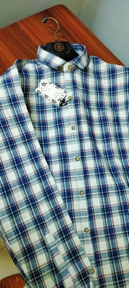 Checks Collar Neck Mens Cotton Shirt Machine Wash At Rs 340 In Vadodara