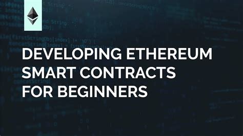 Developing Ethereum Smart Contracts For Beginners Trailer Youtube