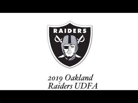 2019 Oakland Raiders Undrafted Free Agent Signings YouTube