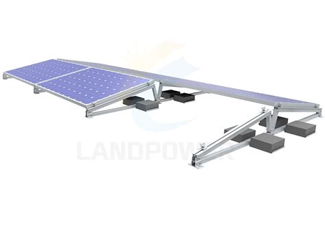 Fábrica OEM Montaje solar con balasto en techo plano Este Oeste de