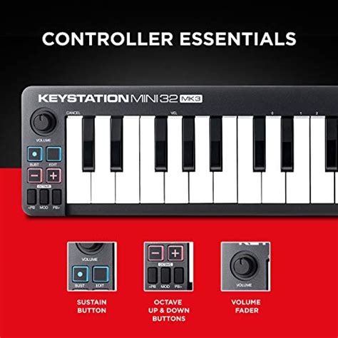 M-Audio Keystation Mini 32 MK3 - USB MIDI Keyboard Controller with 32 ...