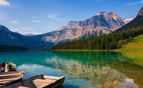 Wallpaper Landscape Forest Boat Lake Nature Reflection National