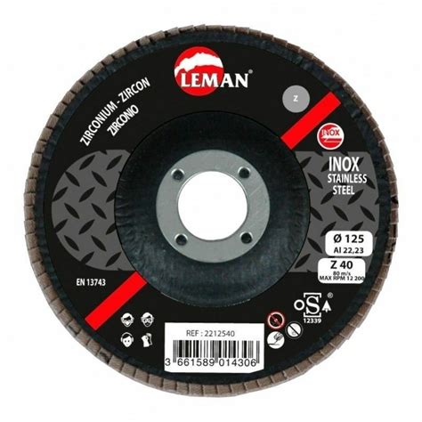 Disque A Lamelles Zirconium 115mm Grain 40 Z LEMAN Outils Pro