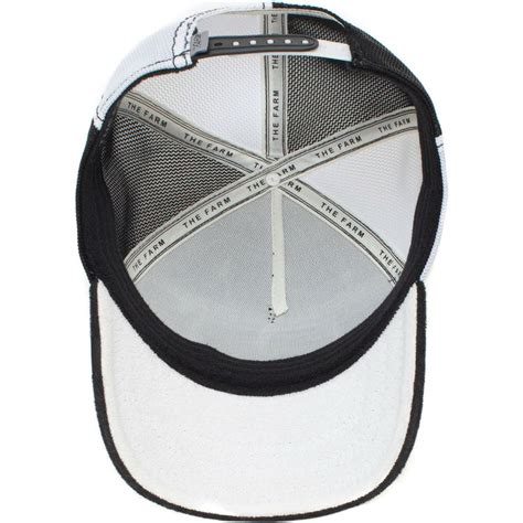 Boné trucker branco e preto panda Virgin Finish Last The Farm da Goorin